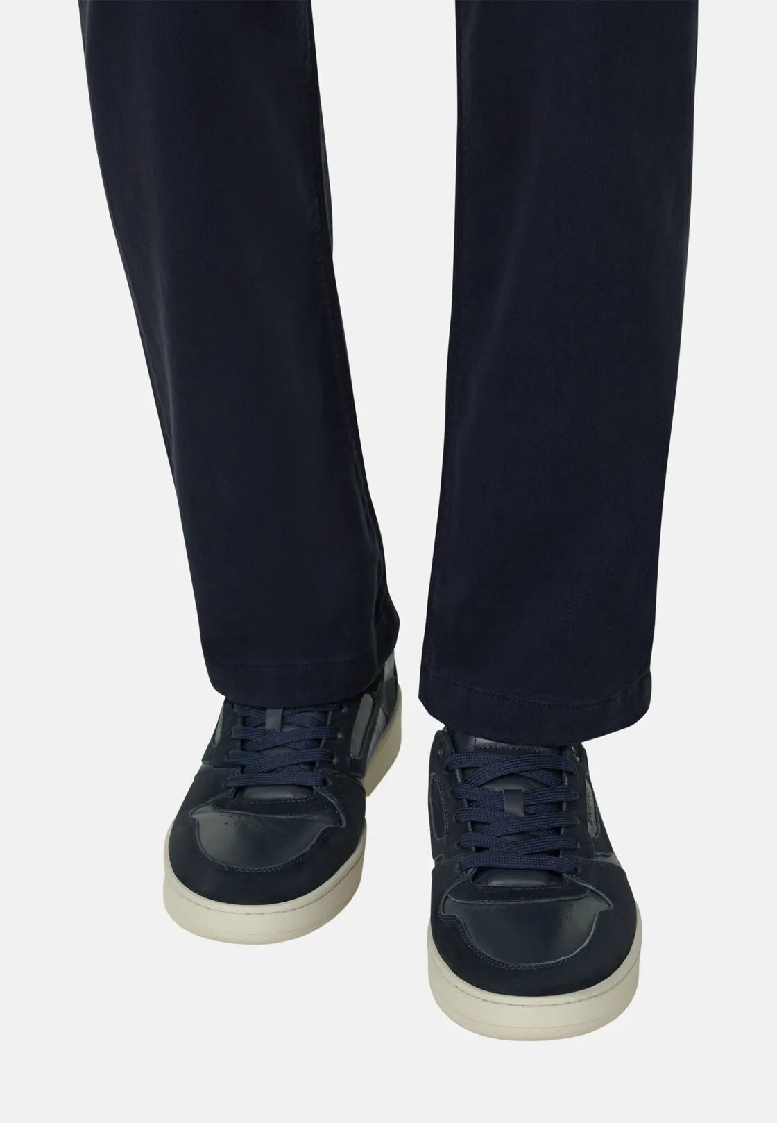 Boggi, Sneakers Origin In Misto Pelle, Uomo, Navy, Taglia: 40-6 - immagine 2