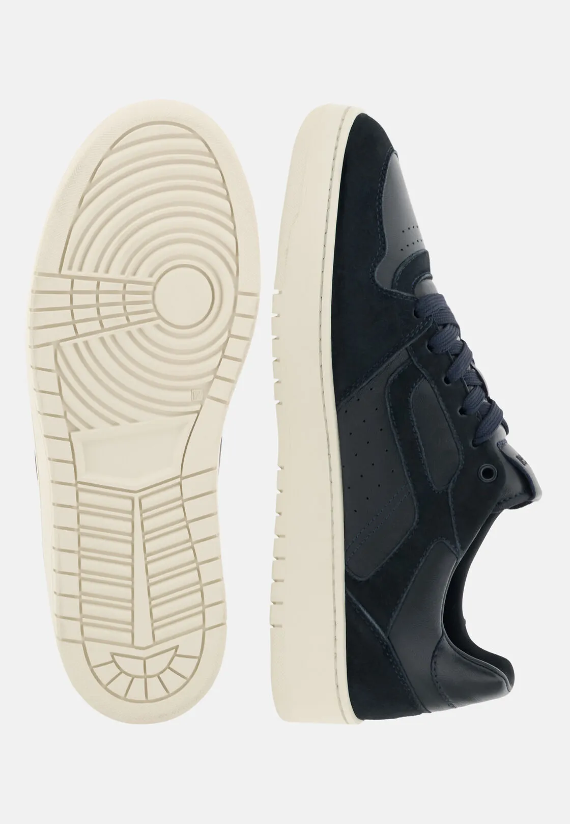 Boggi, Sneakers Origin In Misto Pelle, Uomo, Navy, Taglia: 41-7 - immagine 4
