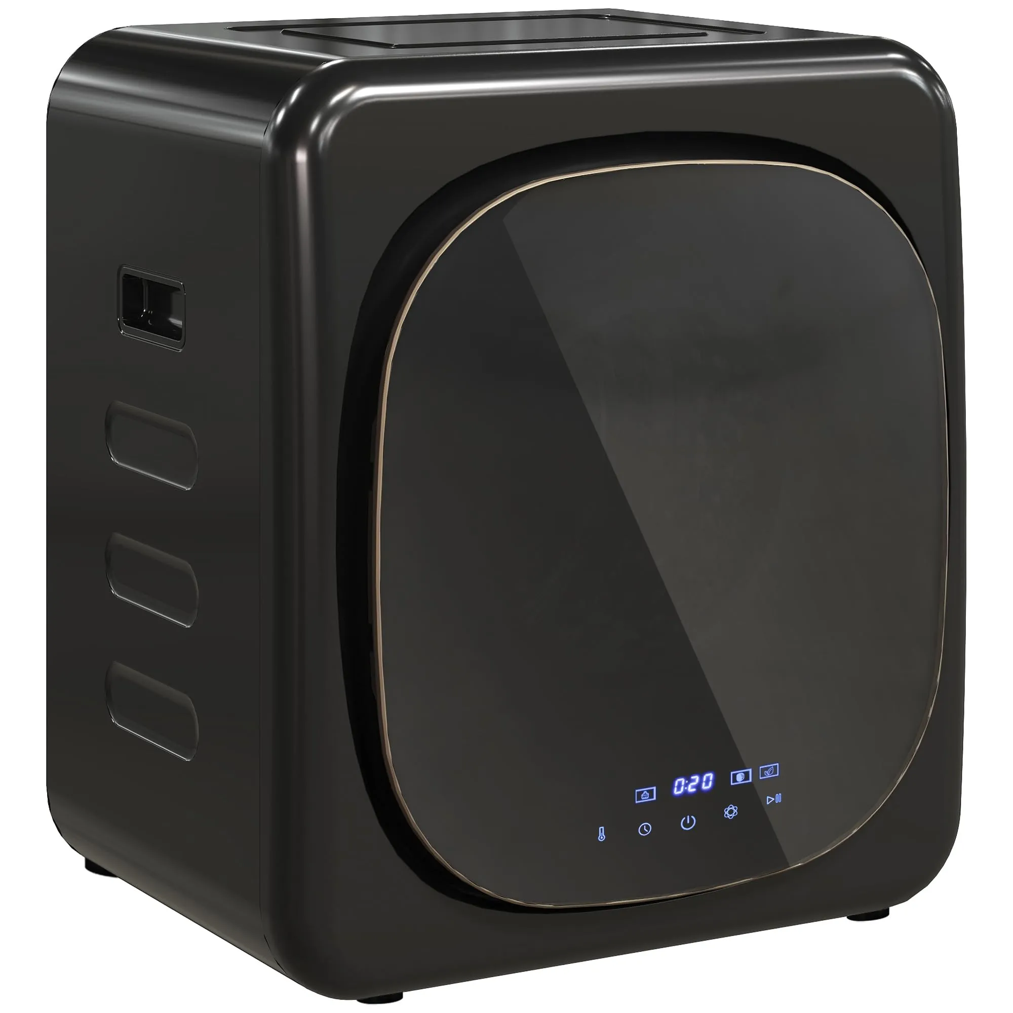 HOMCOM Mini Asciugatrice Portatile 2.5kg 6 Programmi Display Touch Nero - immagine 1