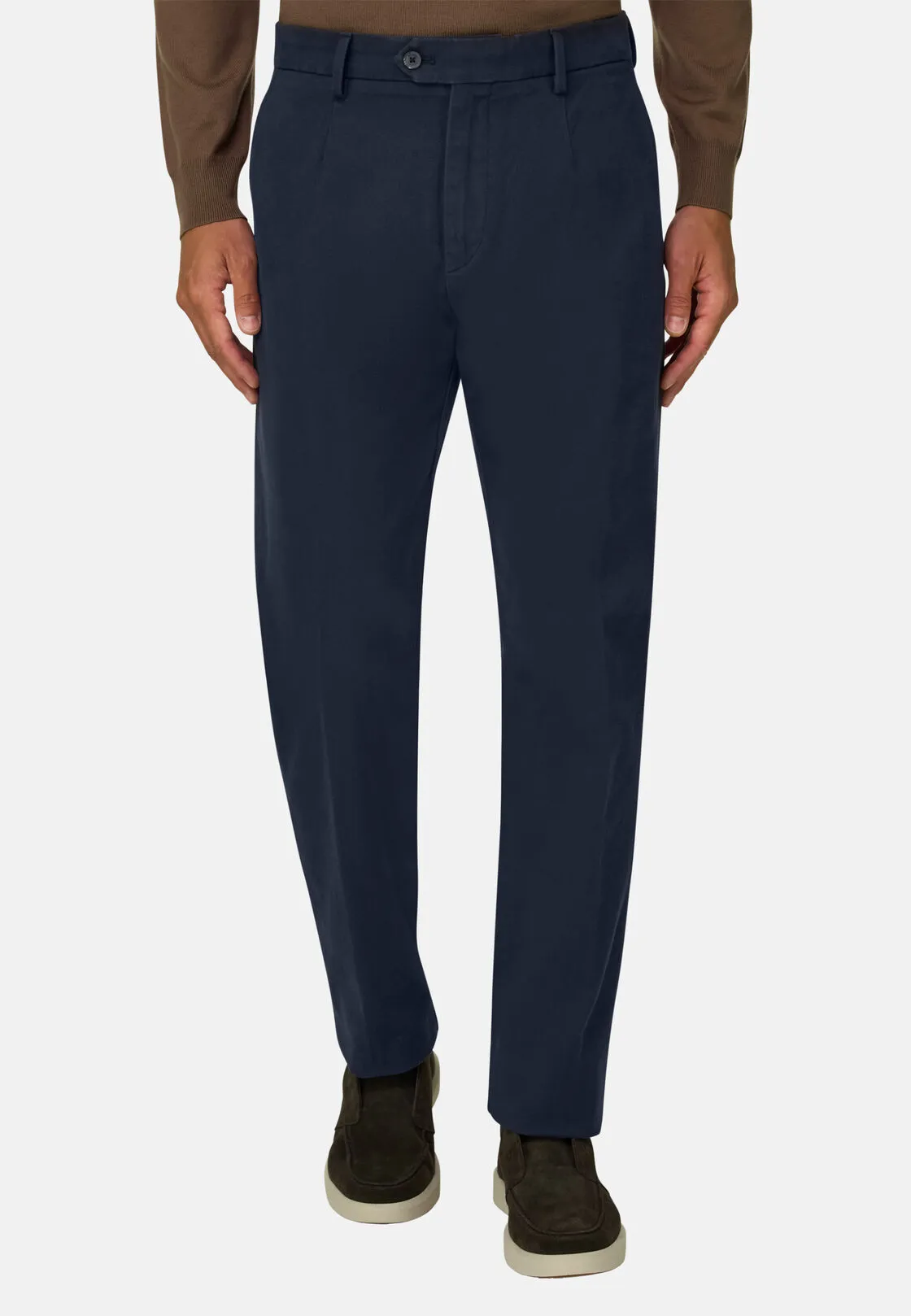 Boggi, Pantaloni In Cotone Elasticizzato., Uomo, Navy, Taglia: 33 - immagine 1