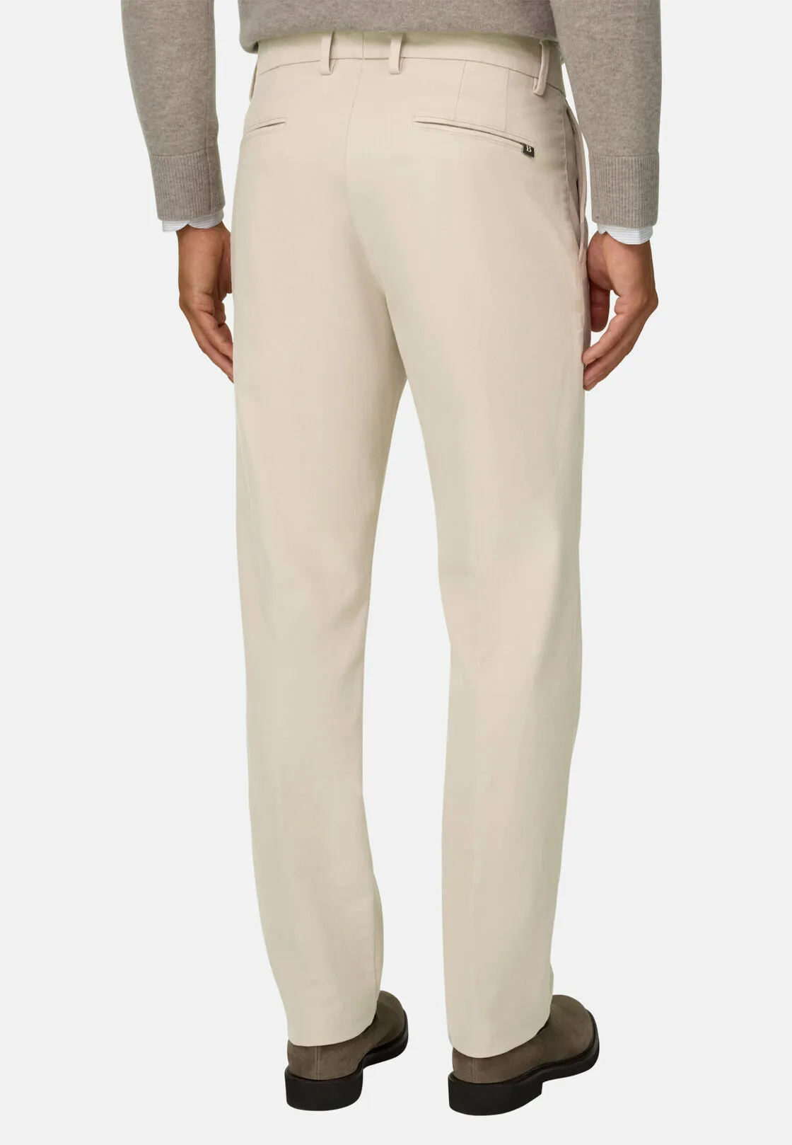 Boggi, Pantaloni In Cotone Elasticizzato., Uomo, Sabbia, Taglia: 30 - immagine 5