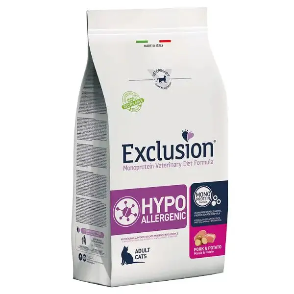 Exclusion Diet Hypoallergenic Cat Maiale e Patate 1,5 kg - Cibo monoproteico gatto - immagine 1