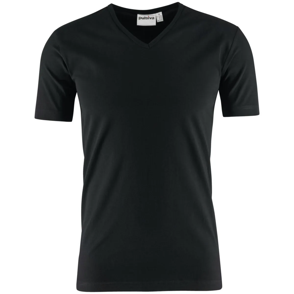 2x PULSIVA T-shirt da cameriere Double-V; Taglia S; nero; 2 pz. / Pacco - immagine 1