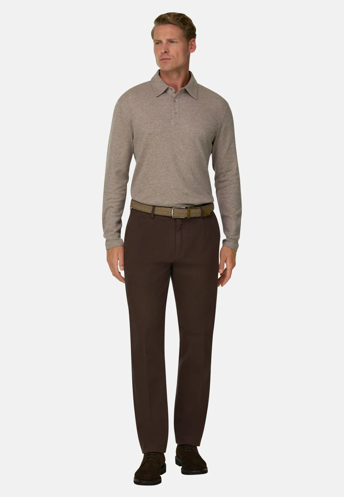 Boggi, Pantaloni In Cotone Elasticizzato., Uomo, Marrone, Taglia: 29 - immagine 2