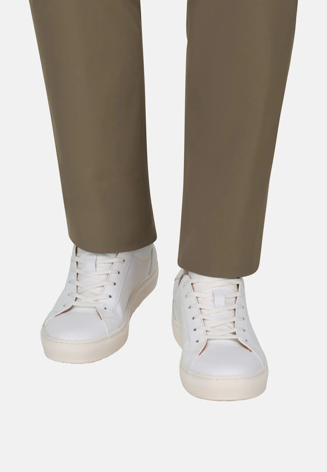 Boggi, Sneakers In Pelle Bianca, Uomo, Bianco, Taglia: 10 - immagine 2