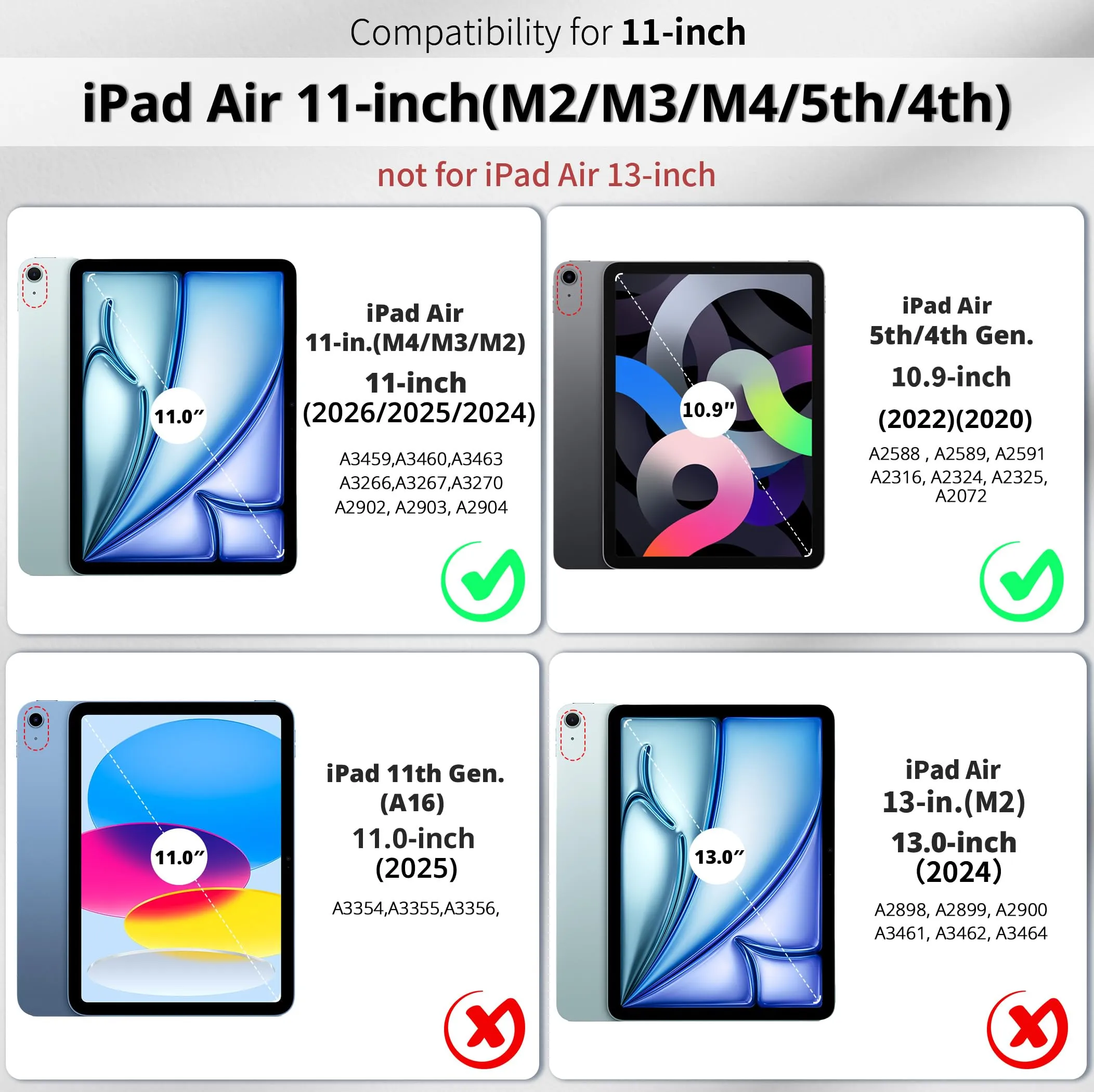 EasyAcc Cover Compatibile con iPad Air 11 Pollici M4/M3/M2 2026/2025/2024 - immagine 2