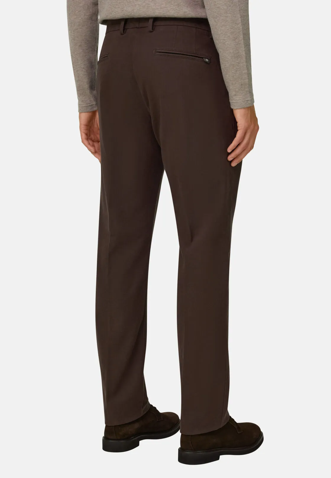 Boggi, Pantaloni In Cotone Elasticizzato., Uomo, Marrone, Taglia: 38 - immagine 5