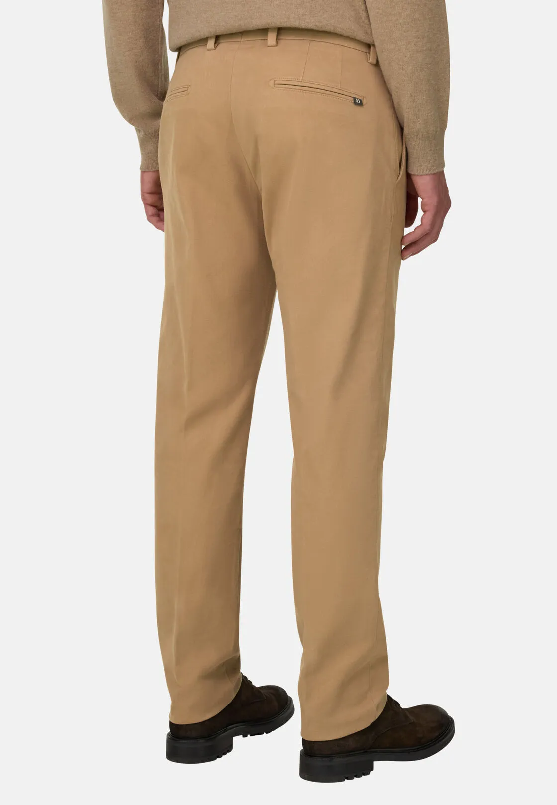 Boggi, Pantaloni In Cotone Elasticizzato., Uomo, Biscotto, Taglia: 31 - immagine 5