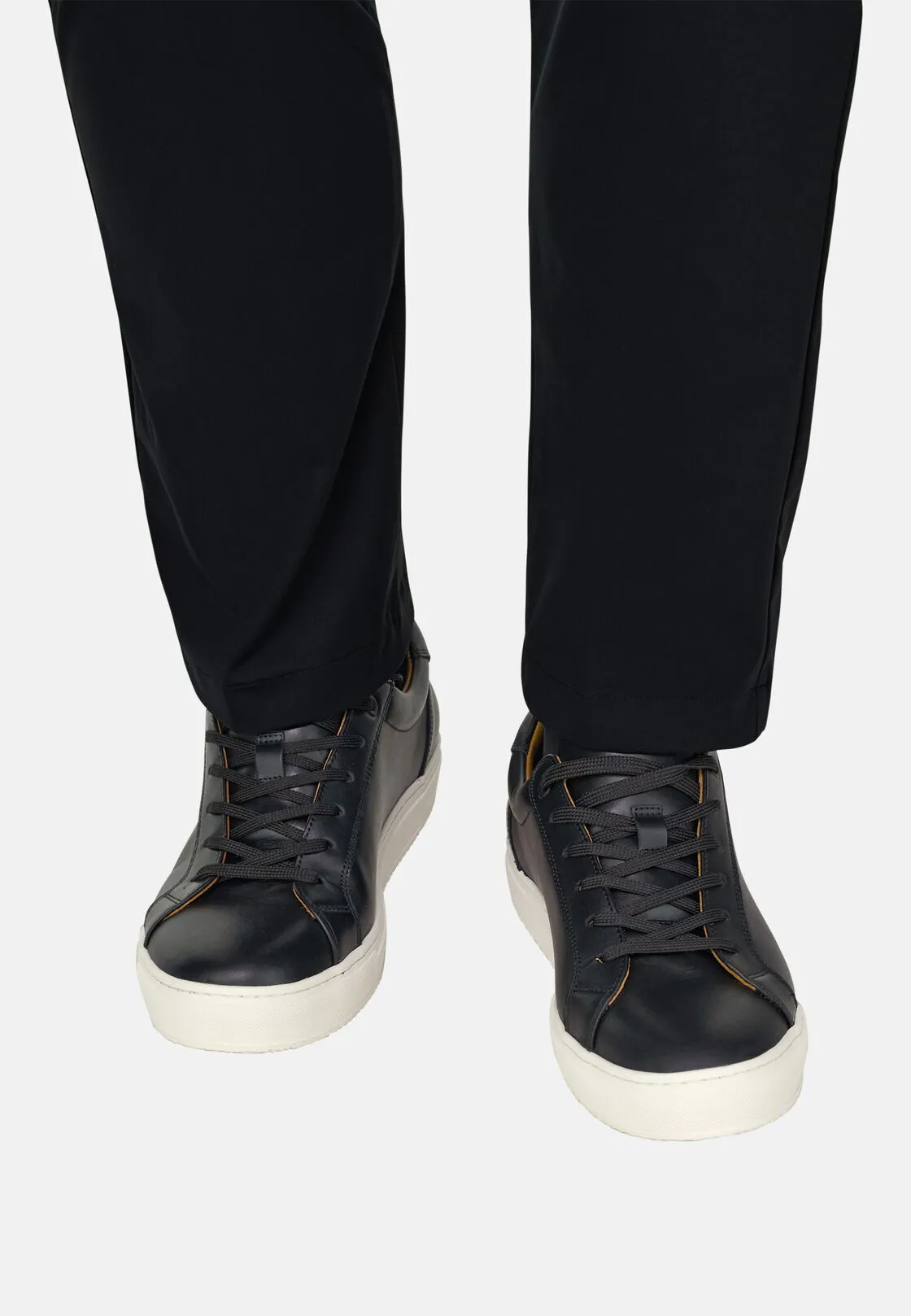 Boggi, Sneakers In Pelle Nera, Uomo, Nero, Taglia: 6 - immagine 2