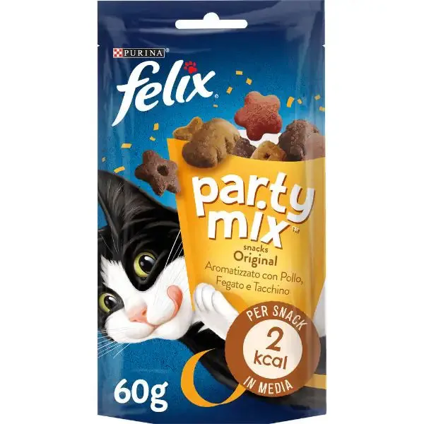 Purina Felix Party Mix Original Mix - pollo, fegato e tacchino 60 gr - immagine 1