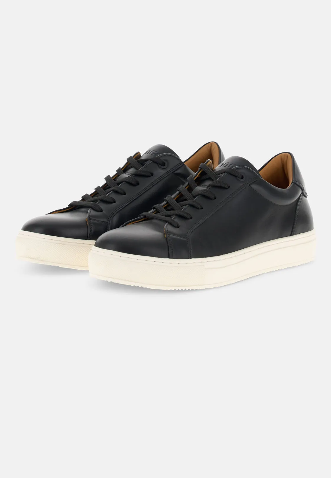 Boggi, Sneakers In Pelle Nera, Uomo, Nero, Taglia: 8 - immagine 3
