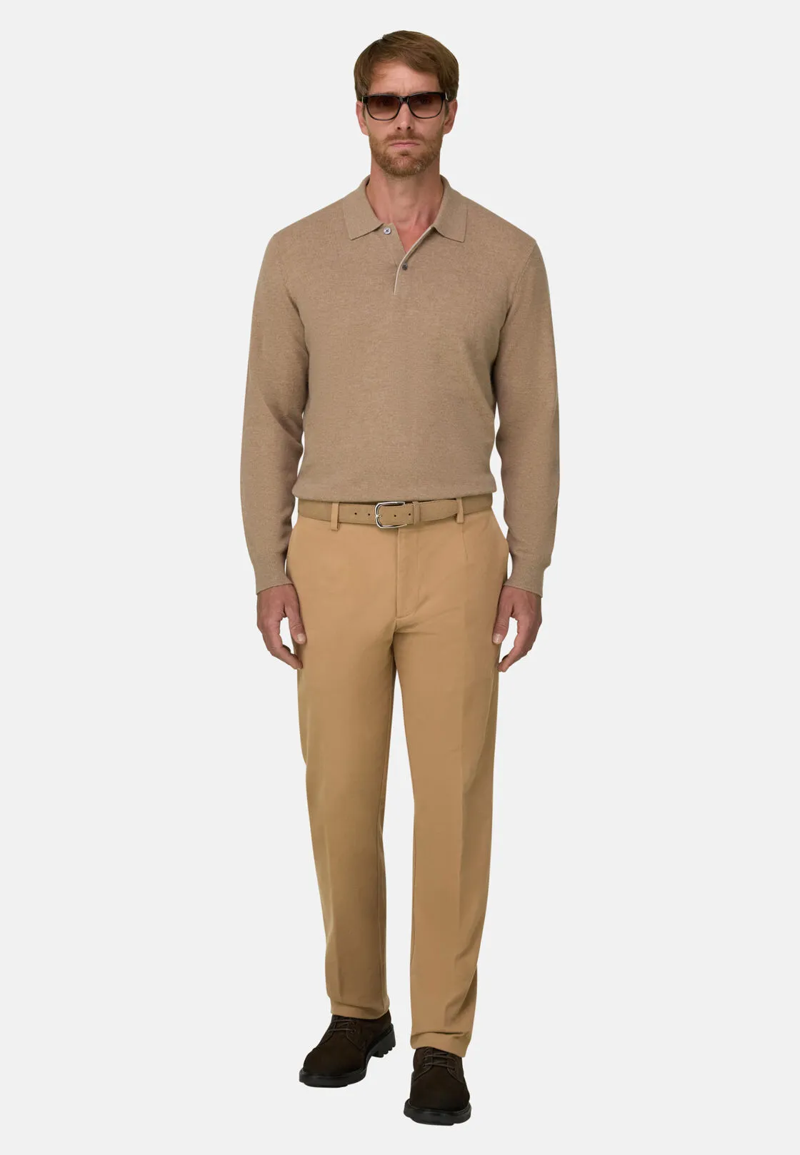 Boggi, Pantaloni In Cotone Elasticizzato., Uomo, Biscotto, Taglia: 38 - immagine 2