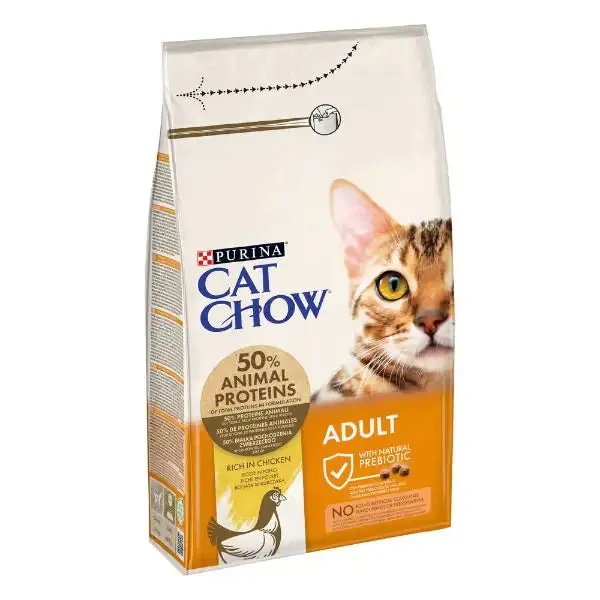 Purina Cat Chow Adult ricco in Pollo 1,5 kg - Croccantini per gatti - immagine 1