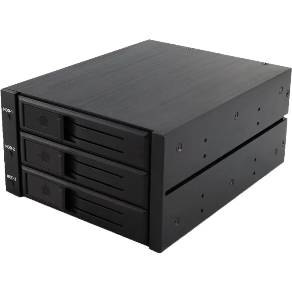 IB-563SSK 2x 5,25" Vassoio per unità di memorizzazione Nero, Telaio di montaggio - immagine 1