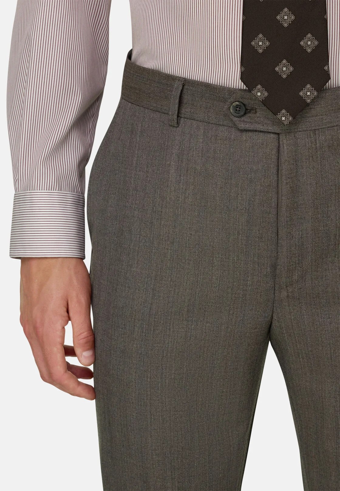 Boggi, Abito Resca In Lana Cashmere, Uomo, Taupe, Taglia: 48 - immagine 3