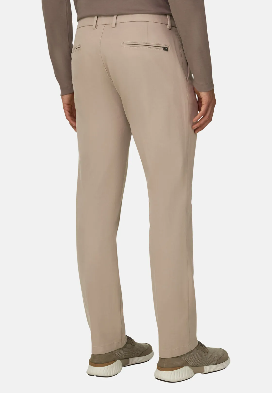 Boggi, Pantaloni In Cotone Elasticizzato, Uomo, Sabbia, Taglia: 36 - immagine 5