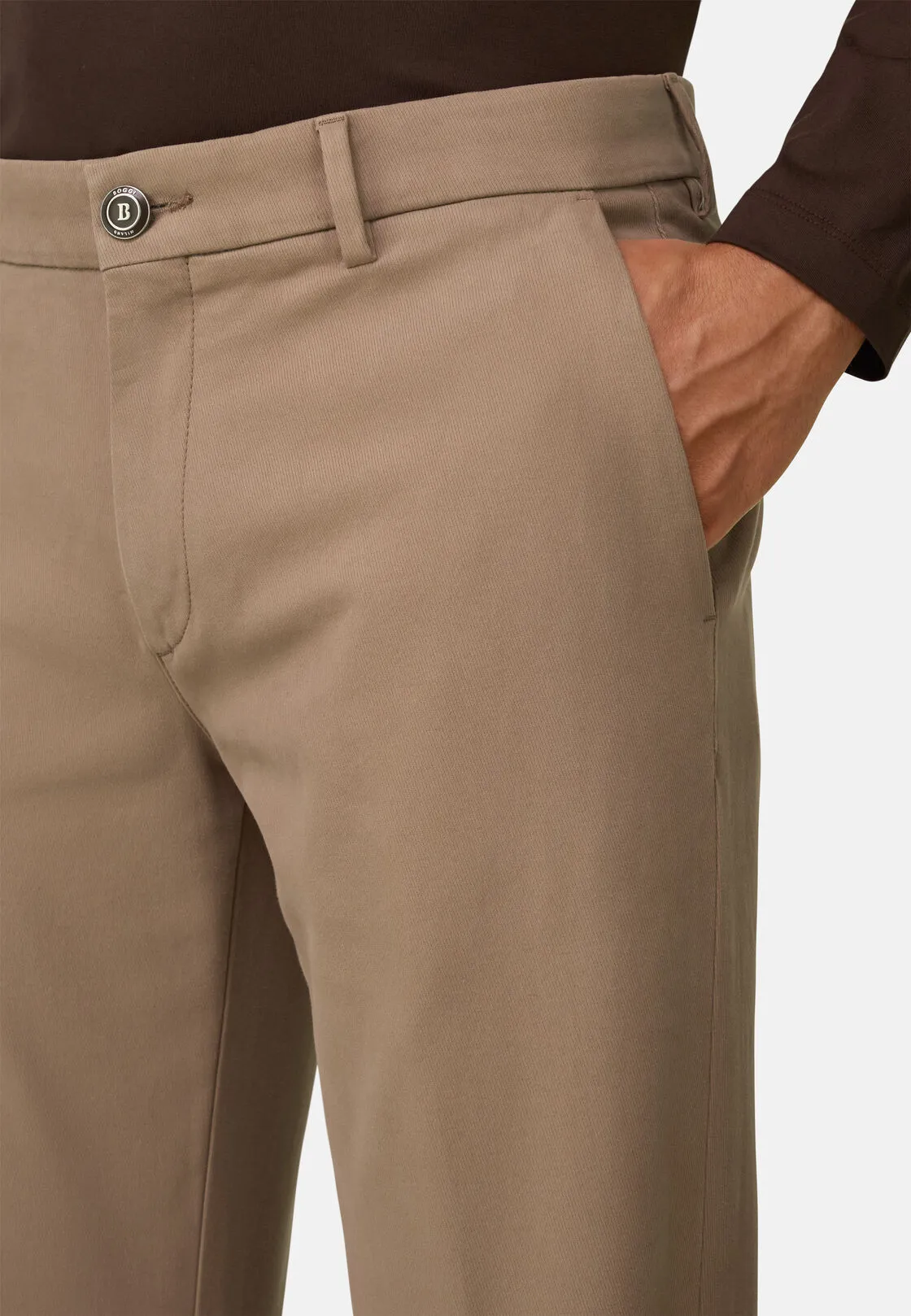 Boggi, Pantaloni In Cotone Elasticizzato, Uomo, , Taglia: 31 - immagine 3