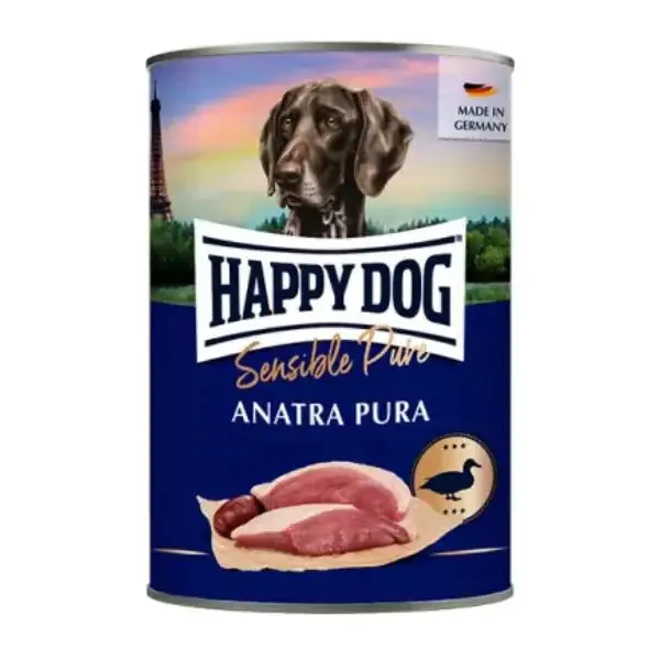 Happy Dog Sensible Pure Monoproteico Grain Free 200 gr Anatra - confezione da 6 pezzi - Umido monoproteico cane - immagine 1