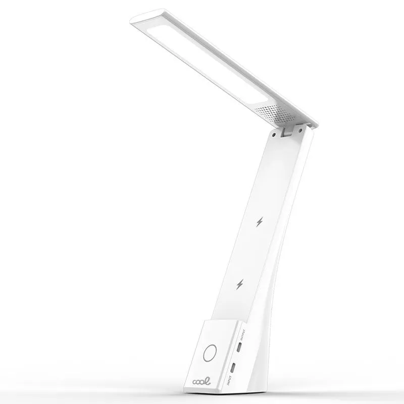 Fantastica lampada LED compatta con base Qi ricarica wireless bianca - immagine 1