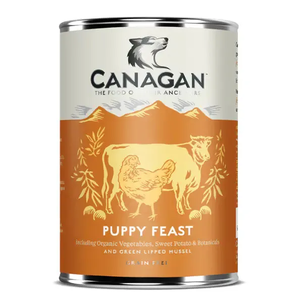 Canagan for Dogs Puppy Grain Free Pezzetti 400 gr Pollo ruspante - confezione da 6 pezzi - Cibo umido per cani - immagine 1