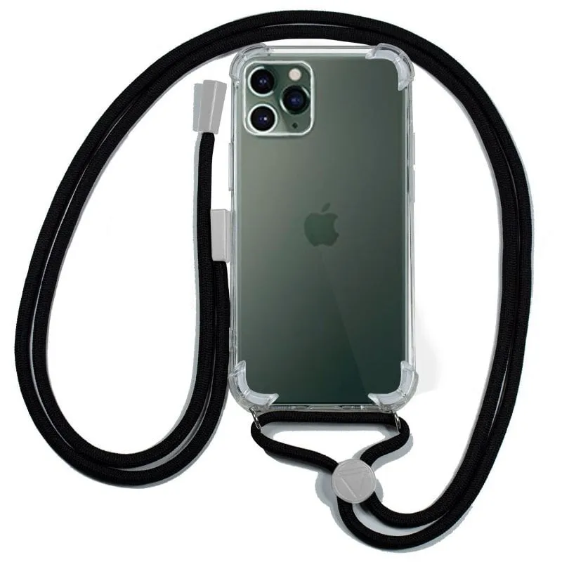 Fantastica custodia nera con cordino per iPhone 14 Pro - immagine 1