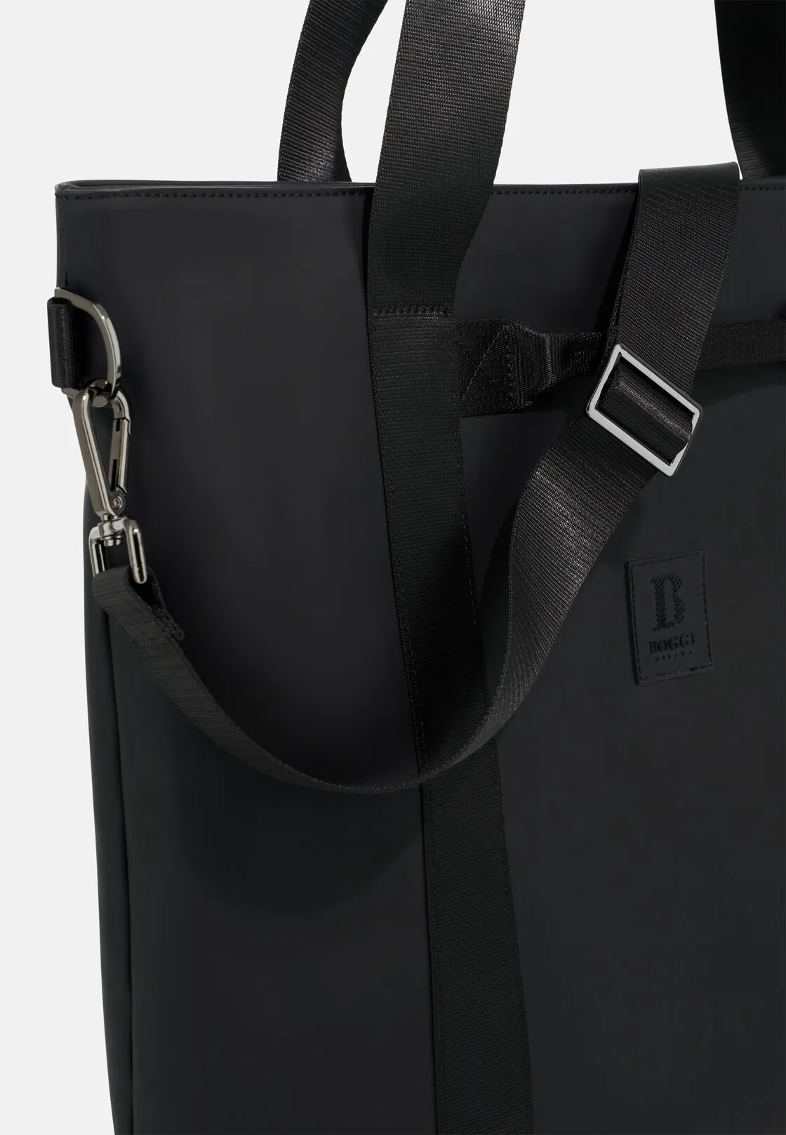 Boggi, Tote Bag In Tessuto Gommato, Uomo, Nero - immagine 3