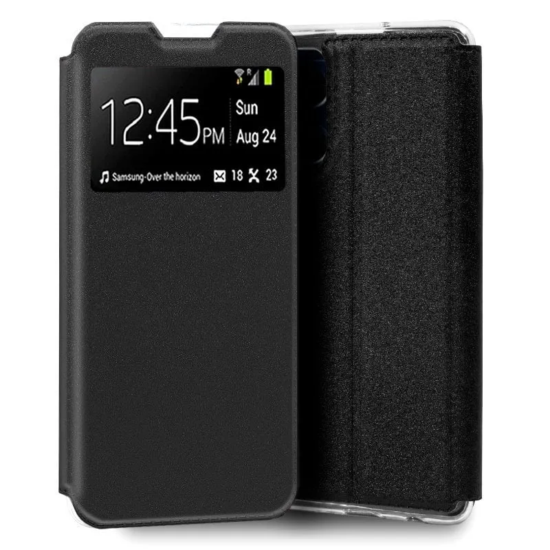 Custodia Flip Cover liscia nera fresca per Oppo Find X5 Lite - immagine 1