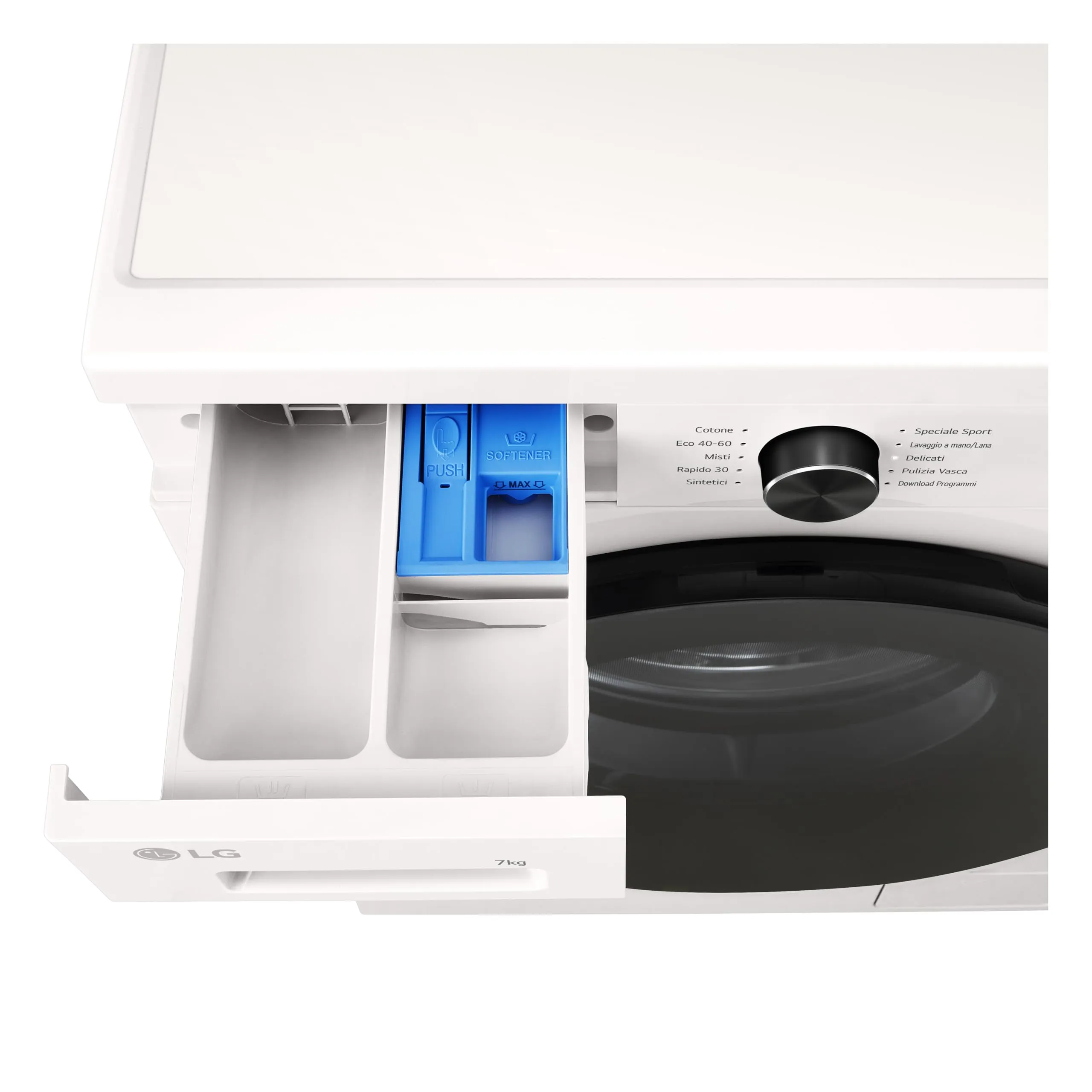 LG F2NX10S7NWB Lavatrice 7 kg a Carica Frontale con Top Rimovibile, Serie X5, Classe A -30%, 1200 giri, Wi-Fi, 6 Motion Direct Drive, Lavaggio a Vapore Allergy Care, Oblò in Vetro Temperato, White - immagine 7