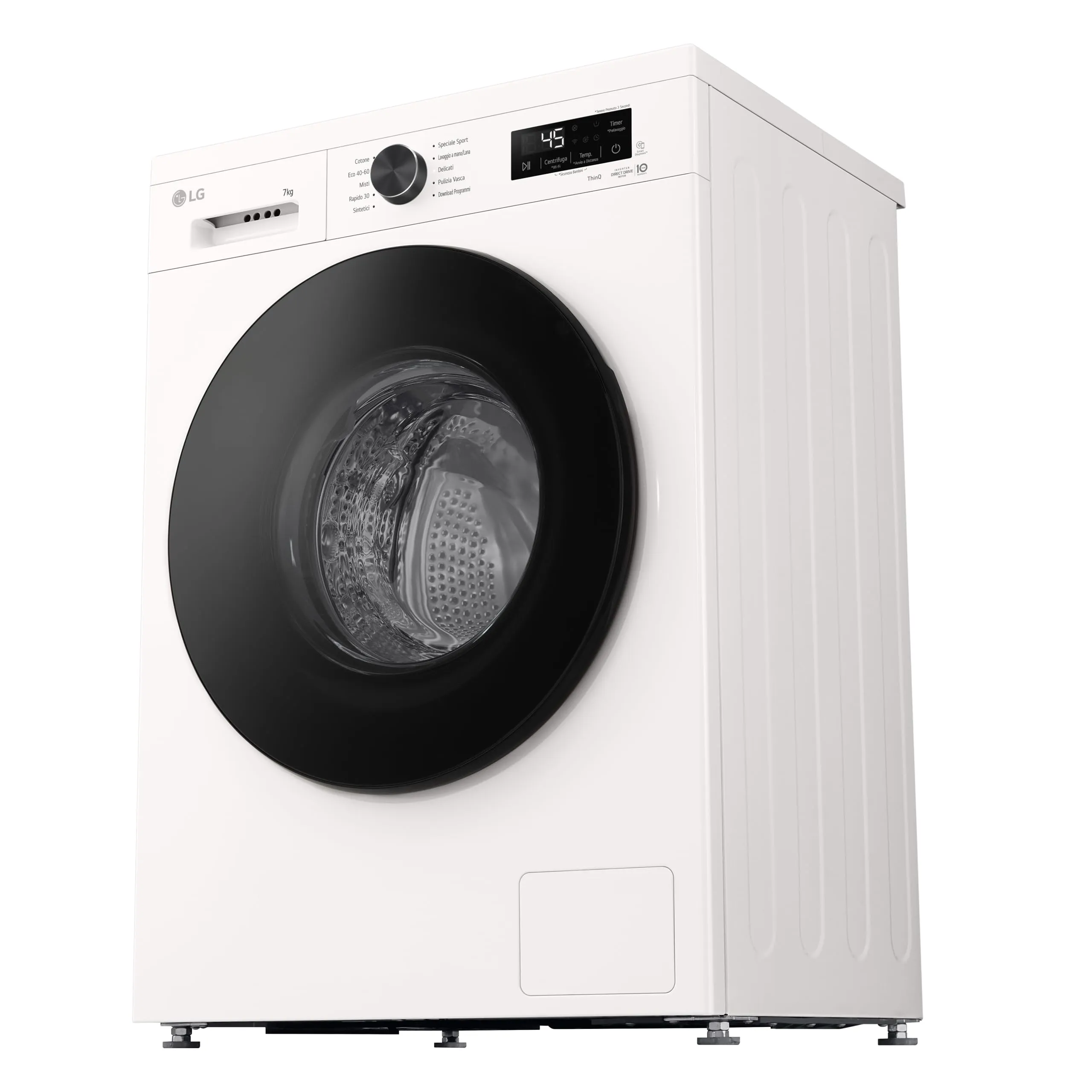 LG F2NX10S7NWB Lavatrice 7 kg a Carica Frontale con Top Rimovibile, Serie X5, Classe A -30%, 1200 giri, Wi-Fi, 6 Motion Direct Drive, Lavaggio a Vapore Allergy Care, Oblò in Vetro Temperato, White - immagine 11