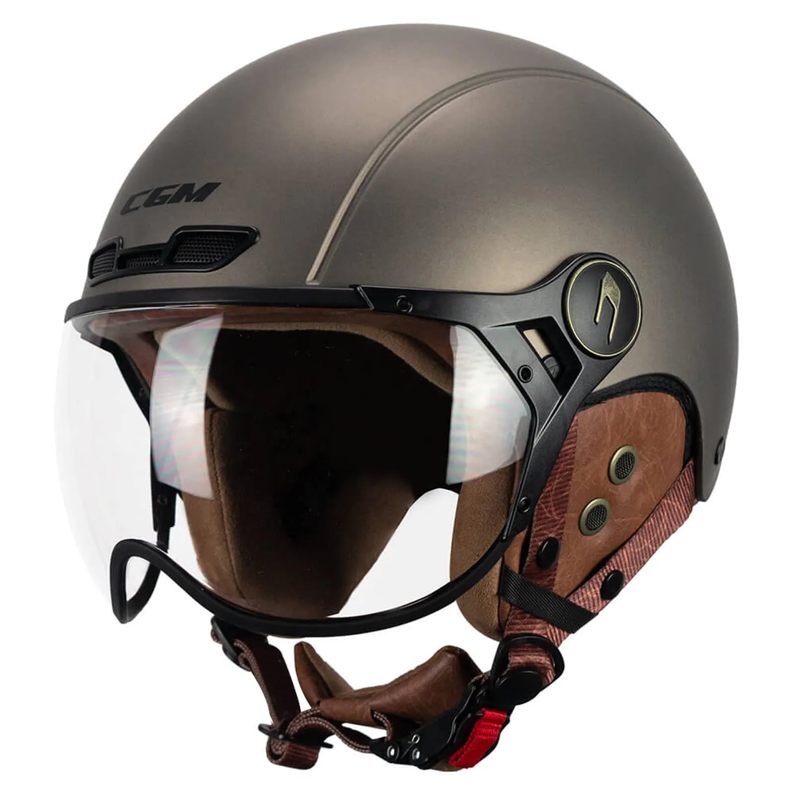 CGM Casco Bici, sci, E-bike, 801V EBI VINTAGE Tortora satinato, XXL (61cm) - immagine 3