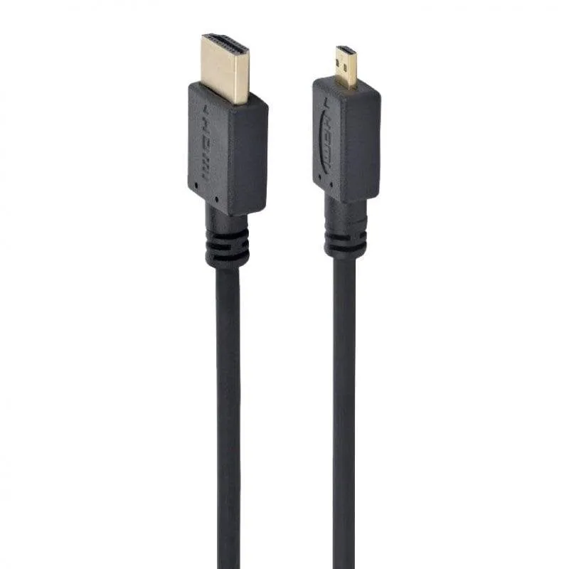 Cavo HDMI 2.0 verso Micro HDMI Gembird Oro 1.8m Nero - immagine 1