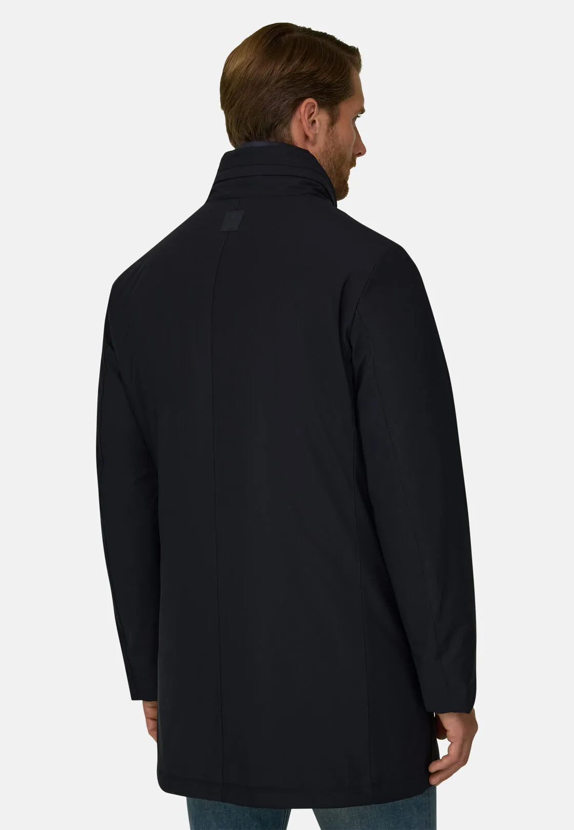 Boggi, Car Coat In Tessuto Tecnico Imbottito, Uomo, Navy, Taglia: XL - immagine 4