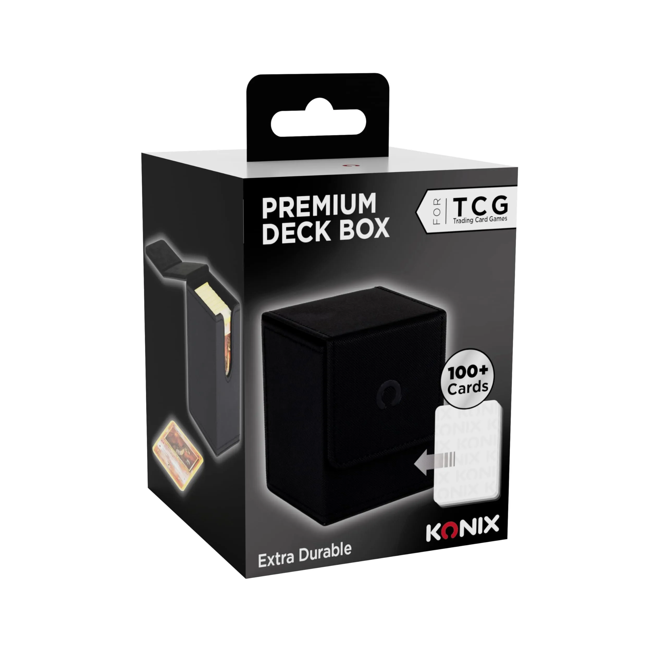 Konix Scatola porta carte TCG Premium Deckbox per giochi di carte collezionabili - Formato 63 x 88 mm - Compatibile con Magic: The Gathering e Pokémon - Nero - immagine 6
