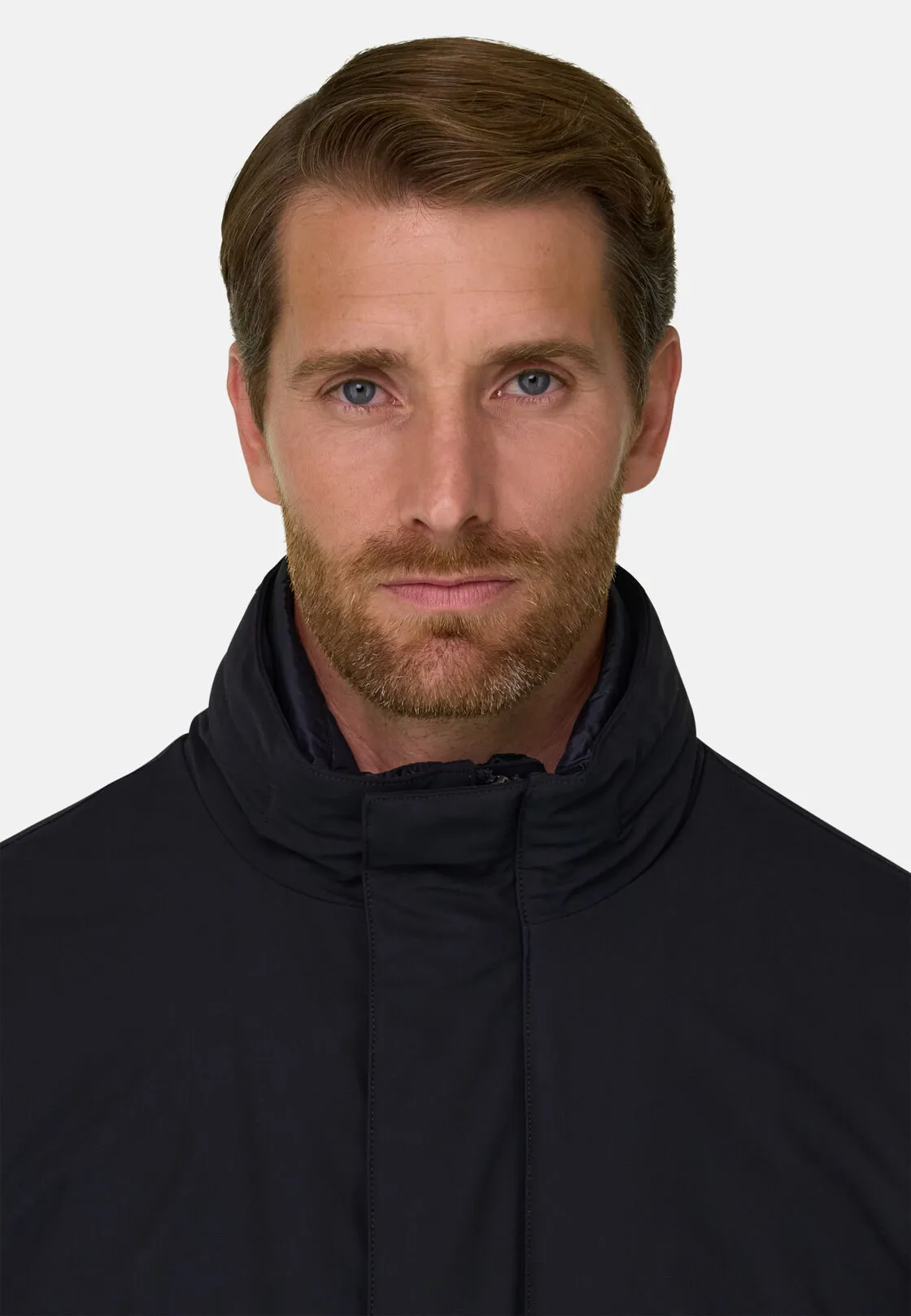 Boggi, Car Coat In Tessuto Tecnico Imbottito, Uomo, Navy, Taglia: S - immagine 5