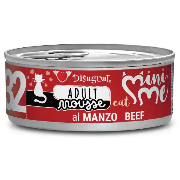 Disugual Mini Me Cat Adult Mousse 85 gr Manzo - confezione da 12 pezzi - Cibo umido per gatti - immagine 1