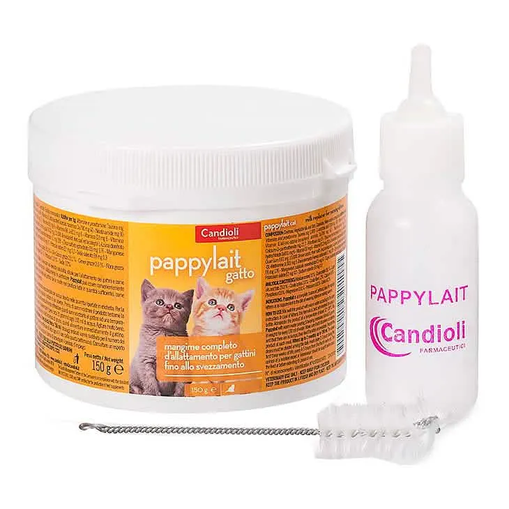 Pappylait gatto barattolo 150 g con biberon - immagine 1
