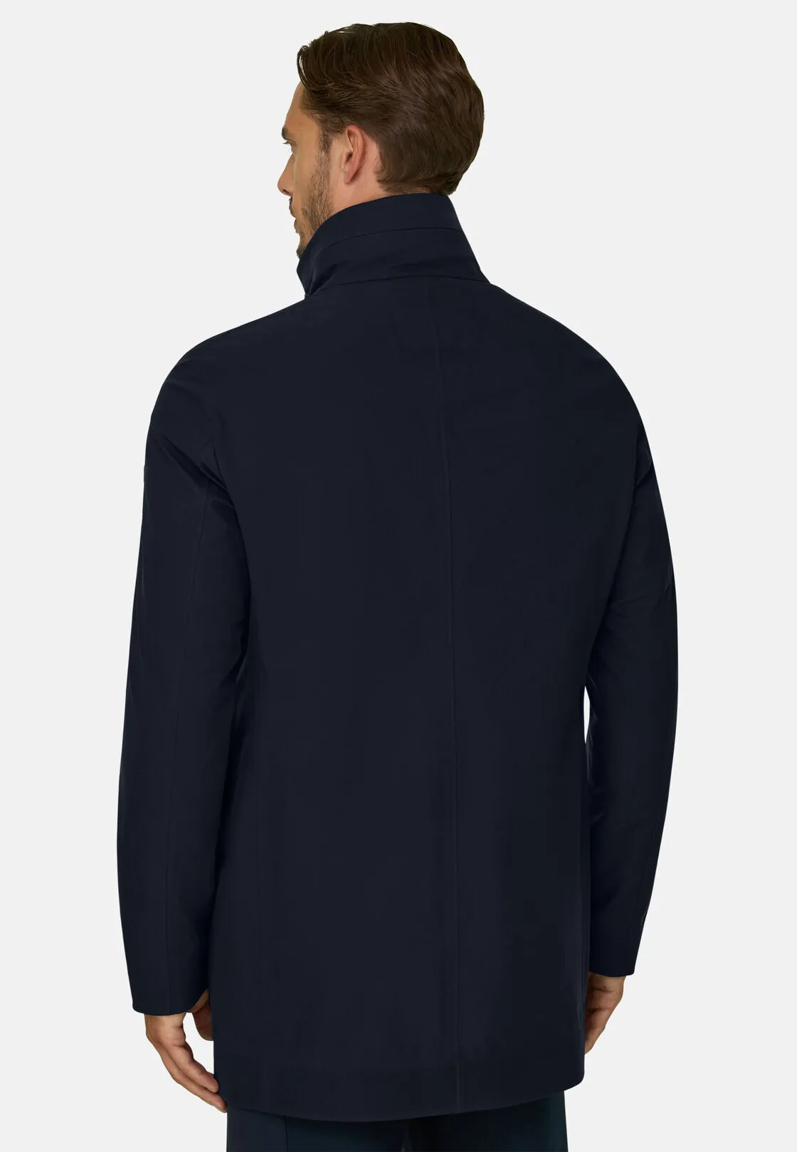 Boggi, Car Coat In Tessuto Tecnico B Tech, Uomo, Navy, Taglia: XXL - immagine 4