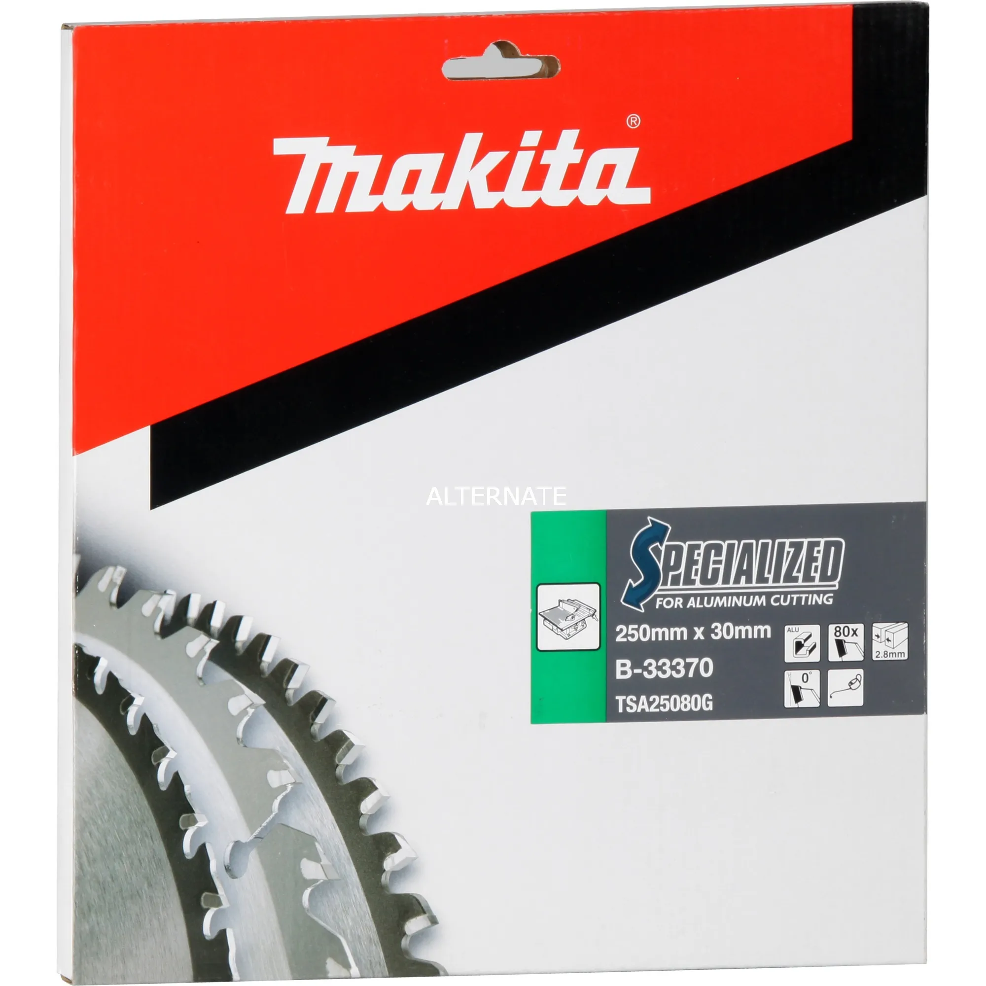 Lama per sega circolare B-33370 SPECIALIZED per alluminio, Ø 250mm, 80 denti - immagine 1