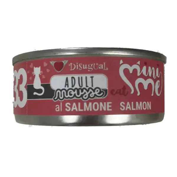 Disugual Mini Me Cat Adult Mousse 85 gr Salmone - confezione da 12 pezzi - Cibo umido per gatti - immagine 1