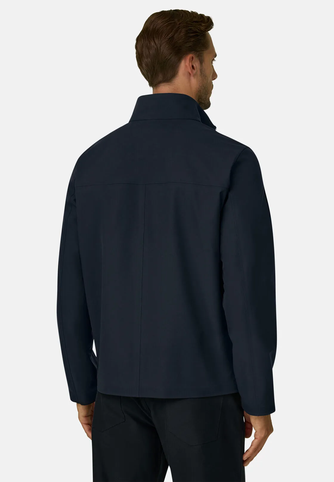 Boggi, Bomber In Tessuto Tecnico B Tech, Uomo, Navy, Taglia: L - immagine 4