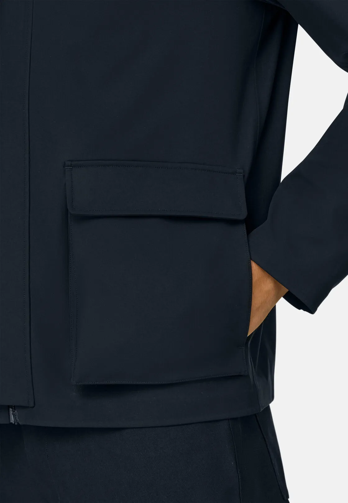 Boggi, Bomber In Tessuto Tecnico B Tech, Uomo, Navy, Taglia: L - immagine 5