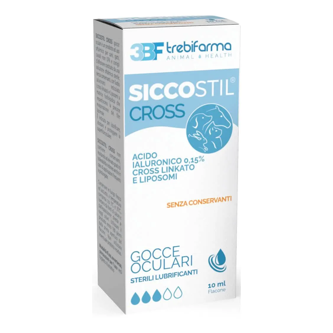 Siccostil Cross Gocce Oculari 10 ml - Soluzione Oftalmica Senza Conservanti per Animali - immagine 1