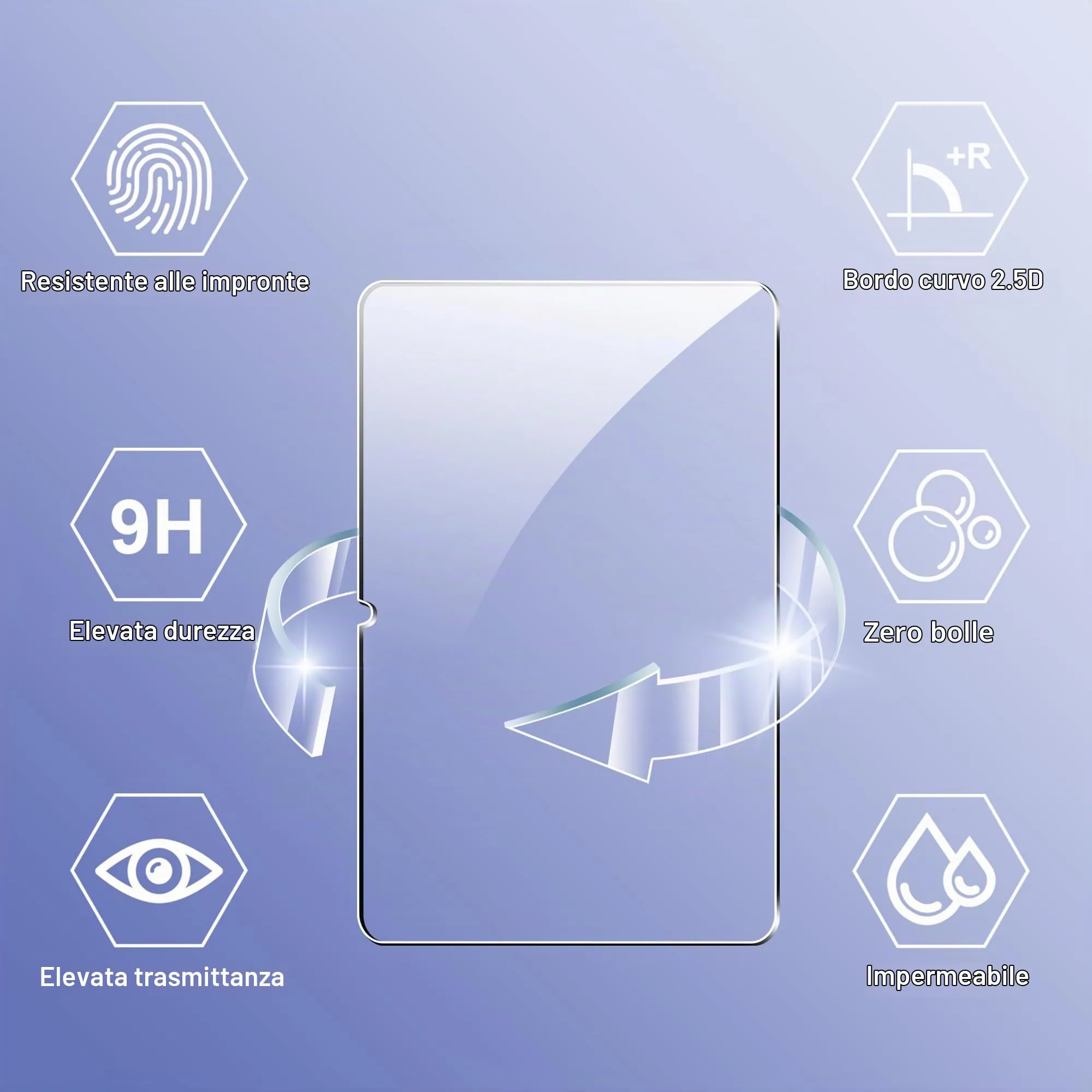 CAUHENYEE Pellicola Protettiva per Lenovo Idea Tab Pro Gen 2 Vetro Temperato, Confezione da 2 HD Trasparente Pellicola Protettiva in Vetro Protettiva per Lenovo Idea Tab Pro Gen 2, AntiGraffio - immagine 2