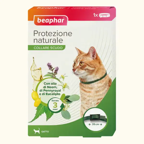Beaphar Protezione Naturale Collare Gatto Misura regolabile 35 cm - Antiparassitario per gatti - immagine 1