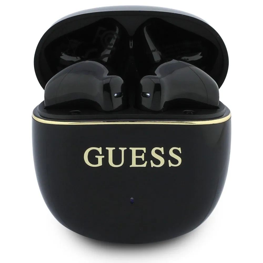 Auricolare Bluetooth Guess Glossy Gold Line Classic, TWS, Nero - immagine 1