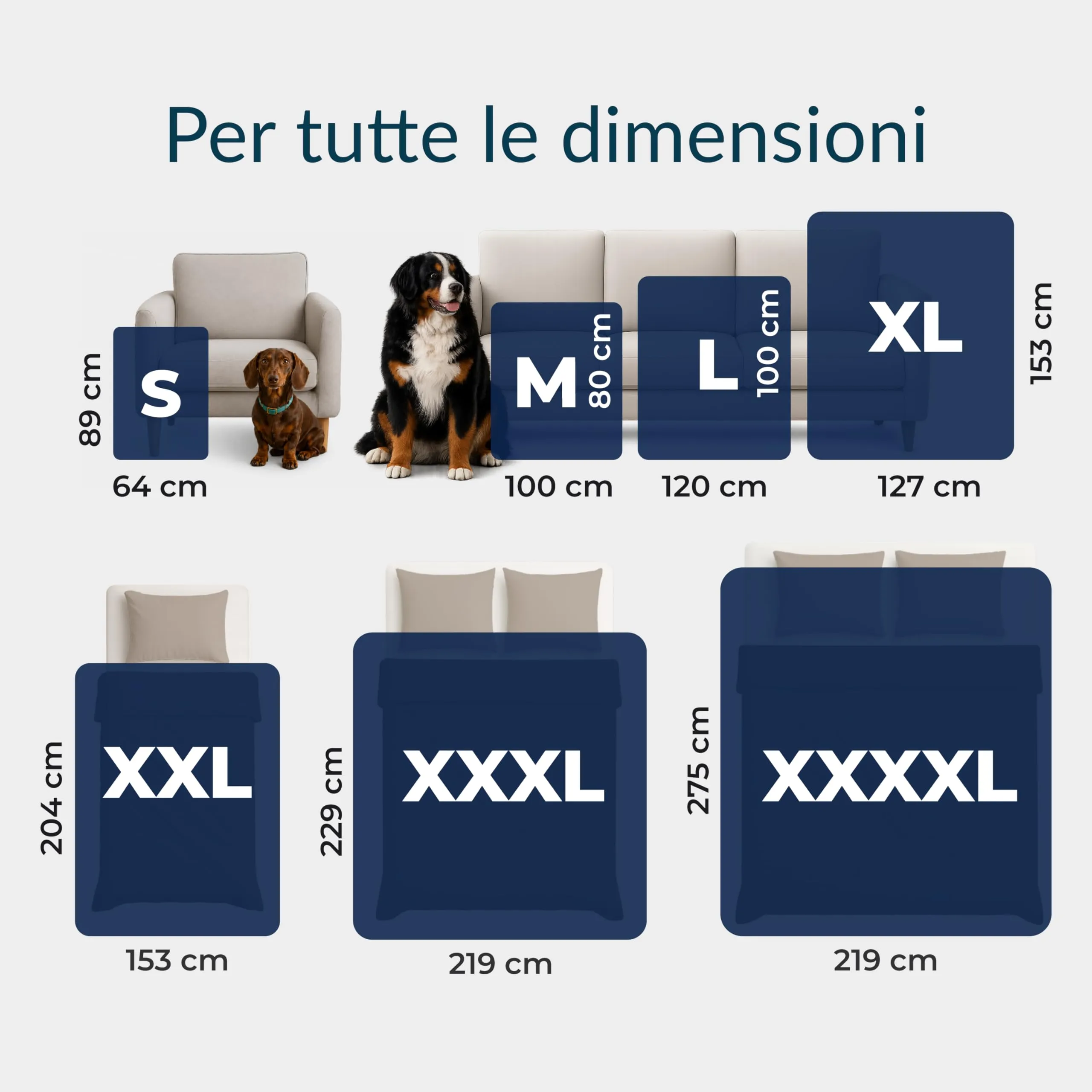 Twinzen Coperta Impermeable Cani 100x120 cm - Copridivano Pile Sherpa - immagine 3