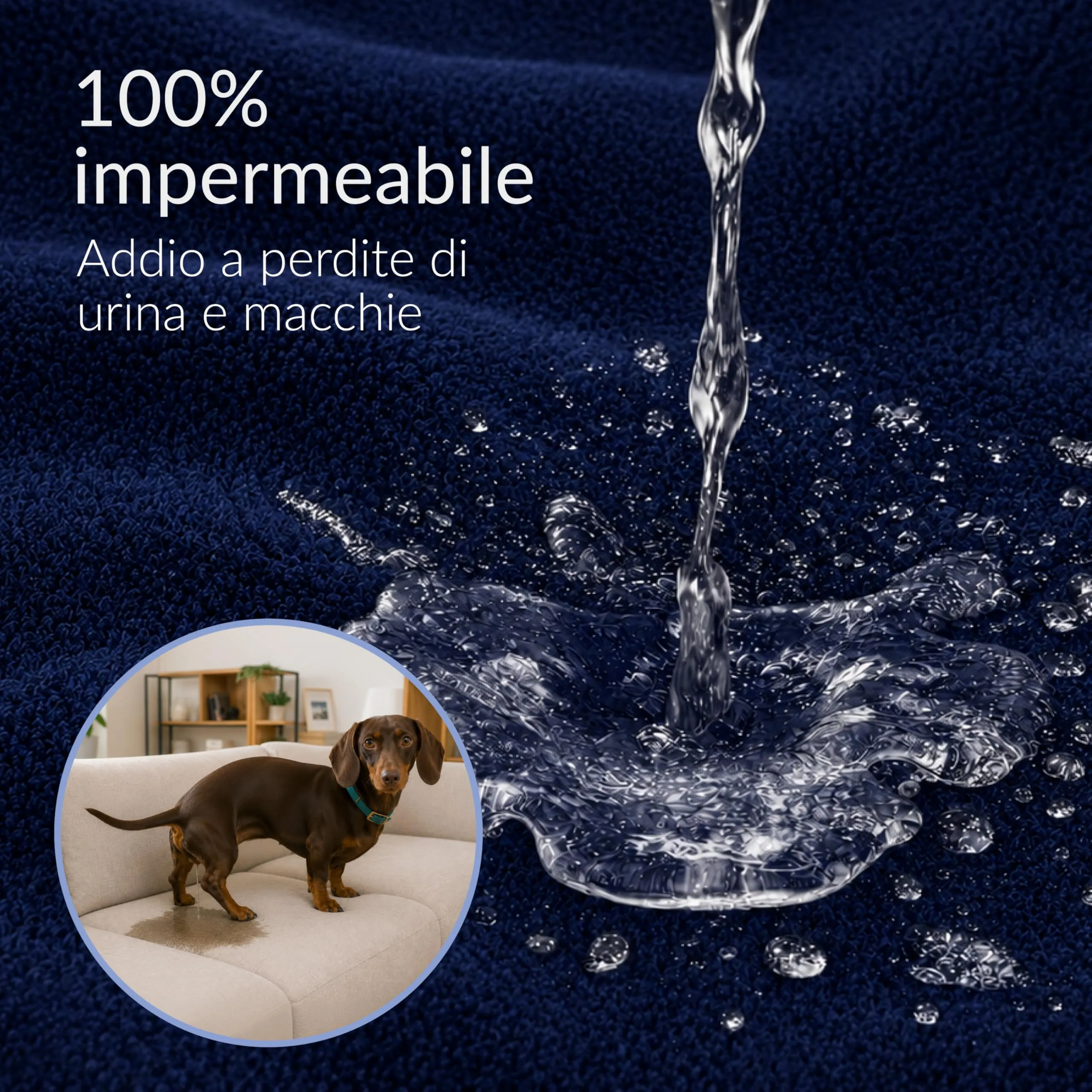 Twinzen Coperta Impermeable Cani 100x120 cm - Copridivano Pile Sherpa - immagine 6