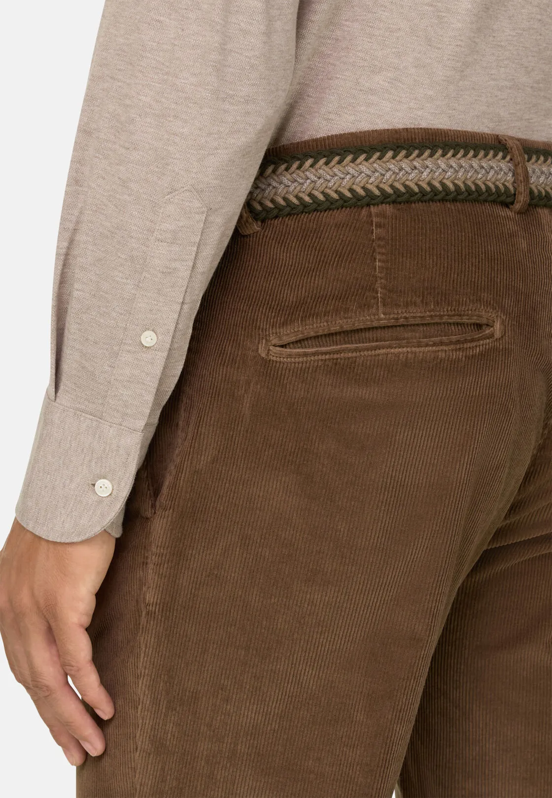 Boggi, Polo Camicia Mouliné In Cotone Regular Fit, Uomo, Beige, Taglia: XXL - immagine 4