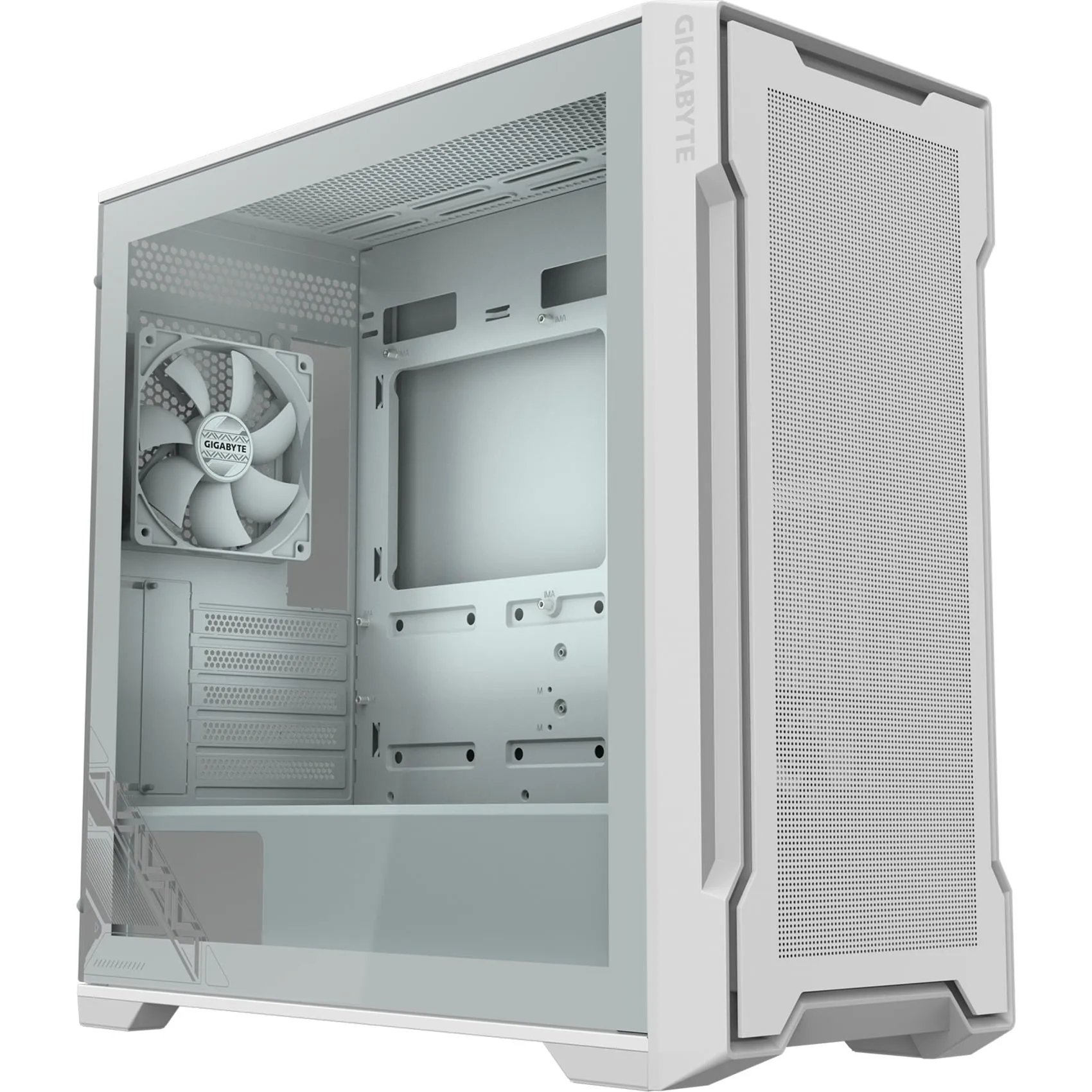 C102 GLASS Midi Tower Bianco, Chassis Tower - immagine 1