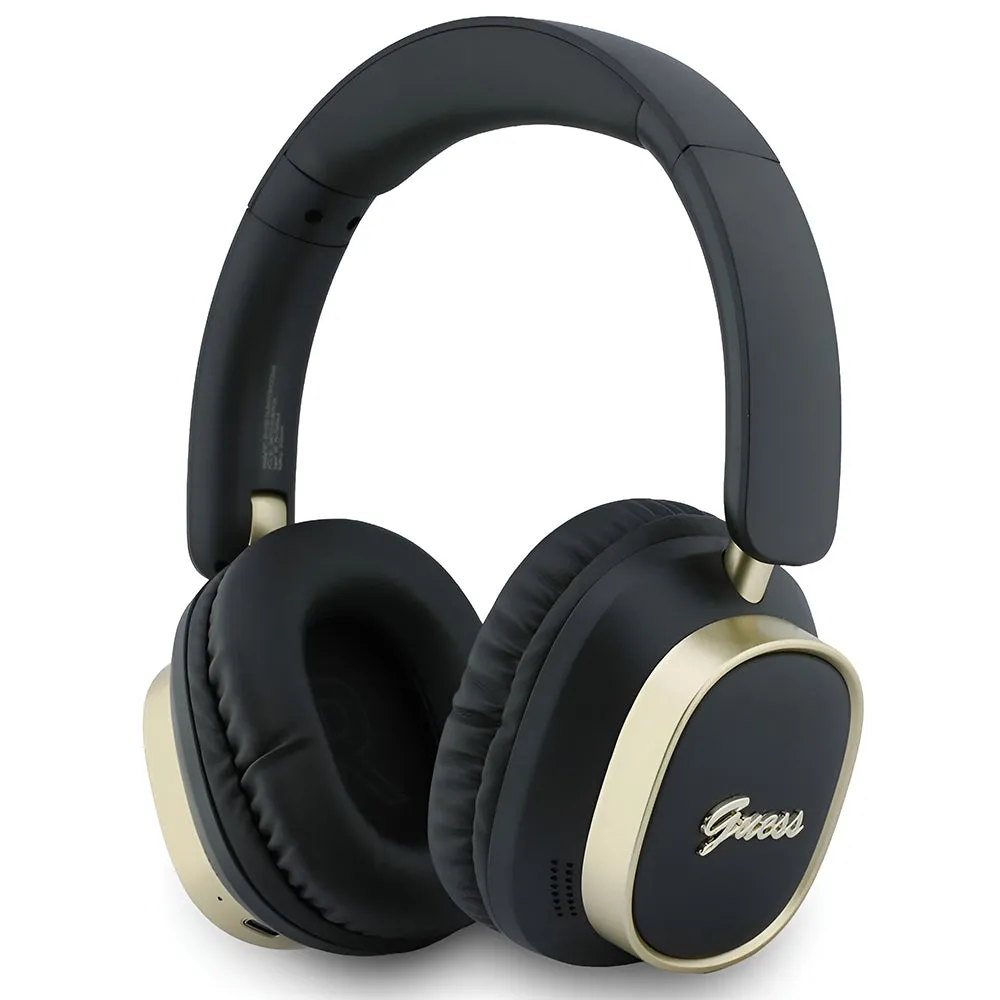 Auricolari Bluetooth Handsfree Guess Rectangle Metal Script, A2DP, Nero - immagine 1